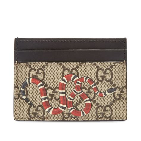 gucci mens credit card holder|gucci snake wallet card holder.